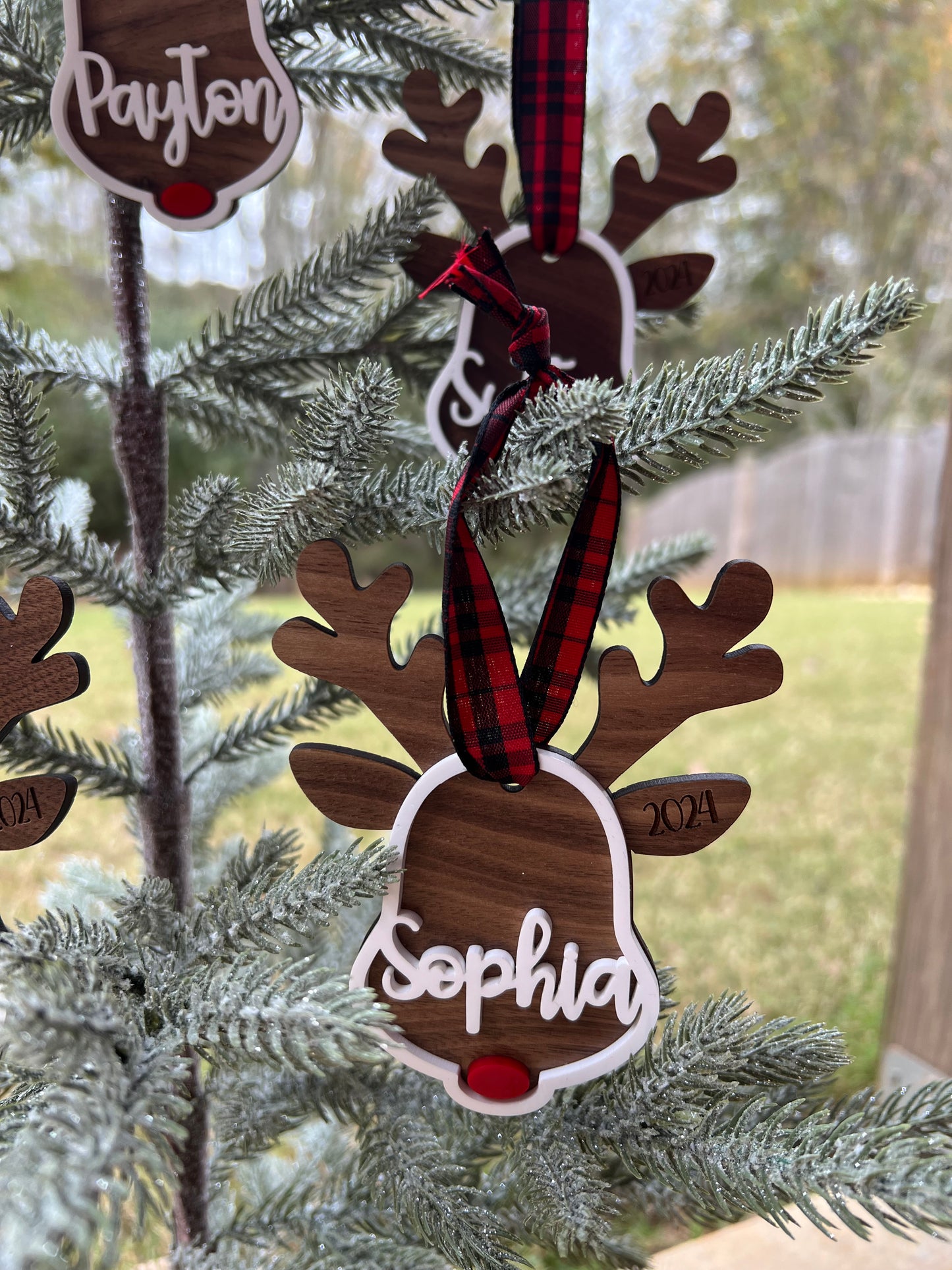 Custom Reindeer Ornament with name