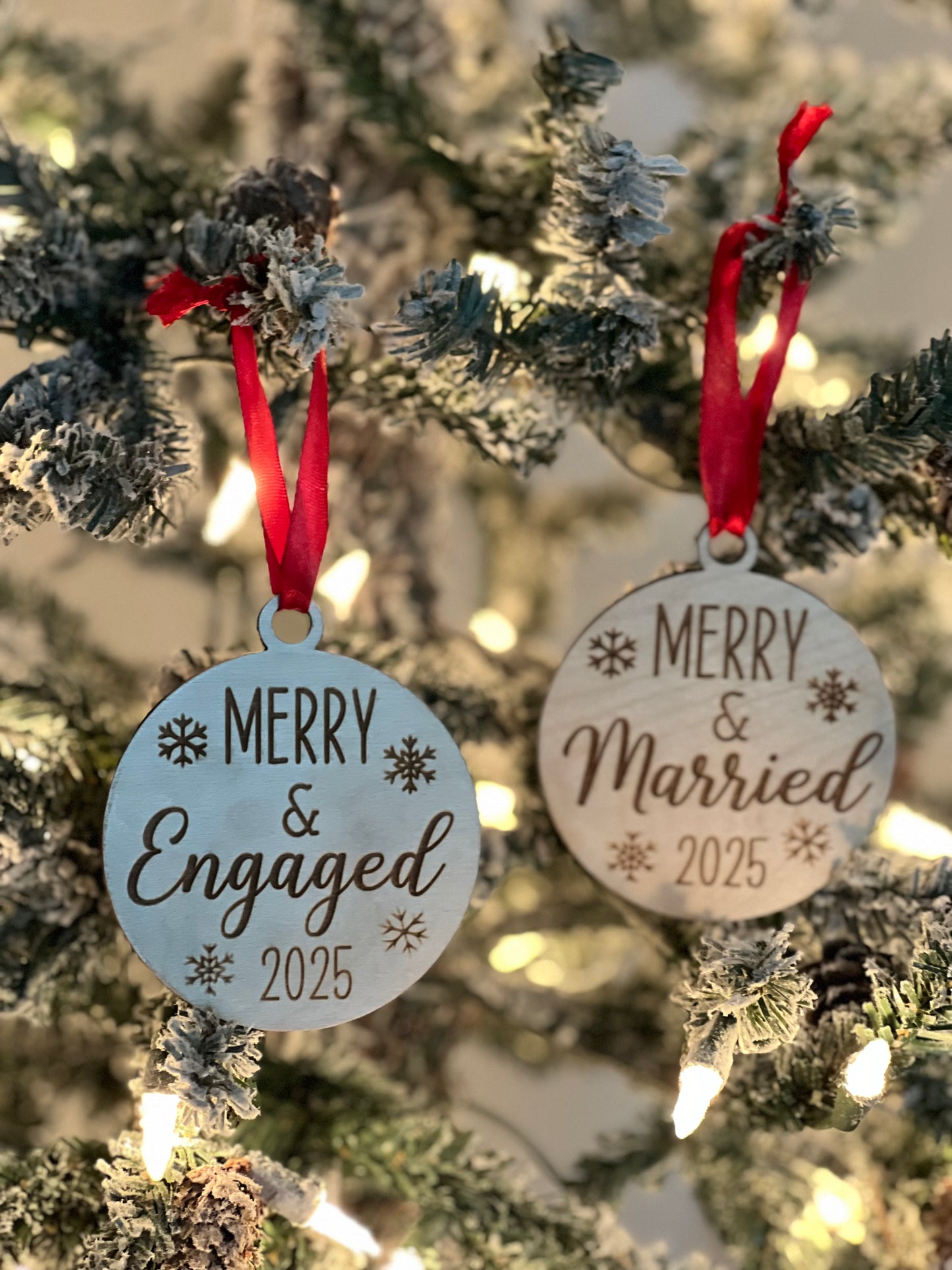 Merry and Engaged 2025 Ornament