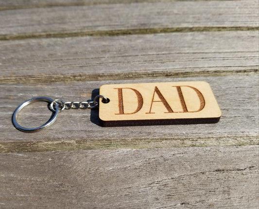 Rustic Natural Wood Keychain