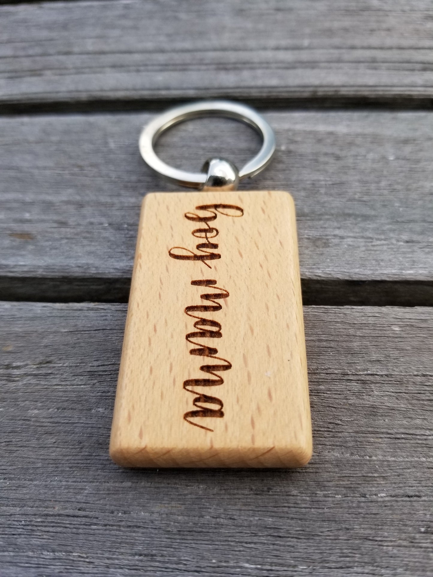 Natural Wood Keychain