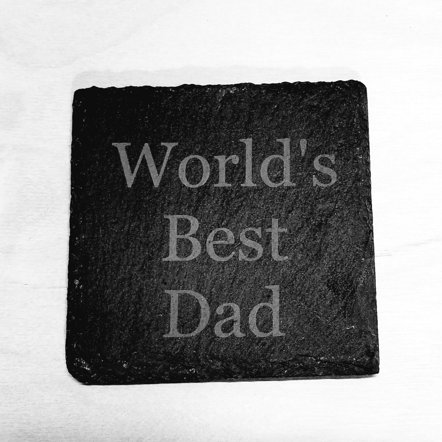 Square Slate Coaster - Rustic Cut