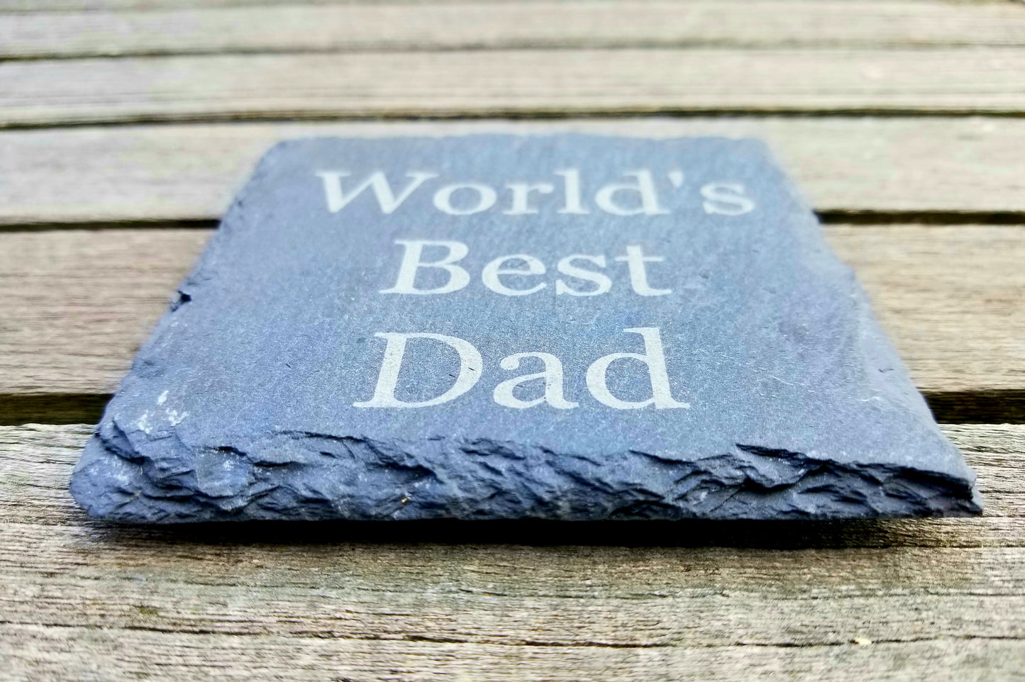 Square Slate Coaster - Rustic Cut