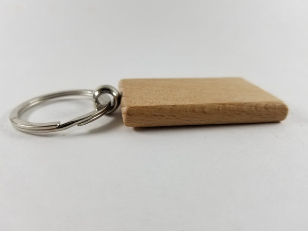 Natural Wood Keychain